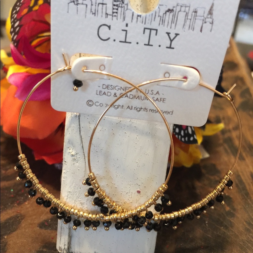 Beaded hoops